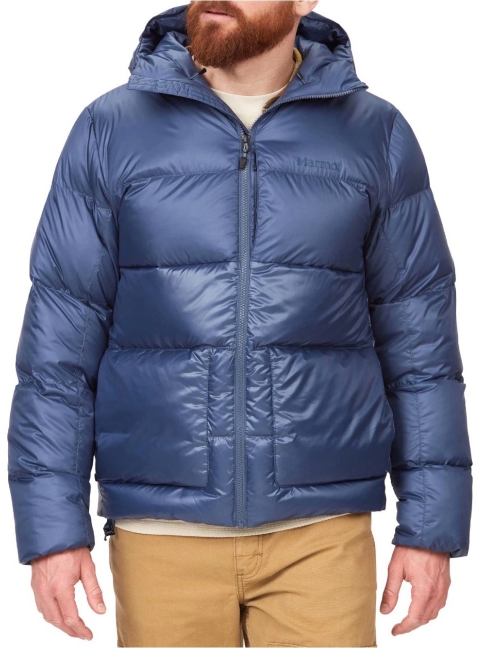 MARMOT MEN'S GUIDES DOWN HOODY JACKET Storm Blue Size Medium